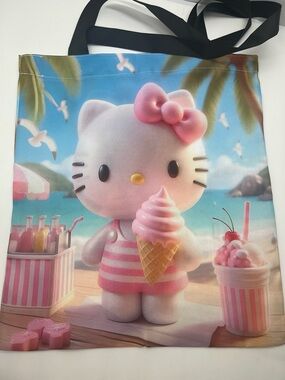 Hello Kitty Pink & White Ice Cream Beach Tote